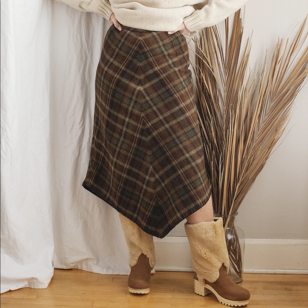 SOLD❗️Vintage Ralph Lauren wool plaid skirt